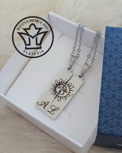 Dijes Para Compartir Acero Quirúrgico 