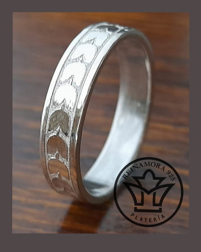 Alianzas Plata 925 Cinta 5mm Guardas Tulipa 