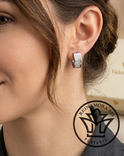 Aros Acero Quirúrgico Argolla Ancha Multistrass