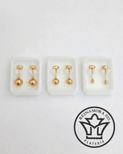 Abridores Acero Quirúrgico Dorado Bolitas Lisas 3, 5, 7 y 9mm