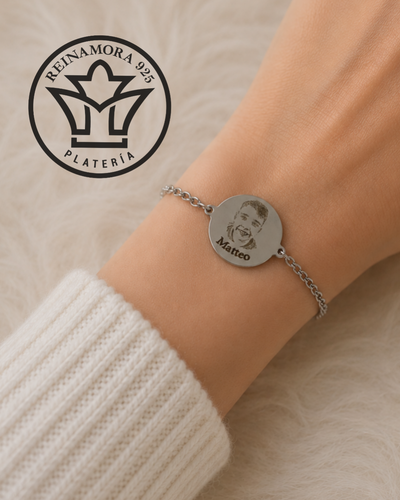 Pulsera Acero Quirúrgico + Fotograbado