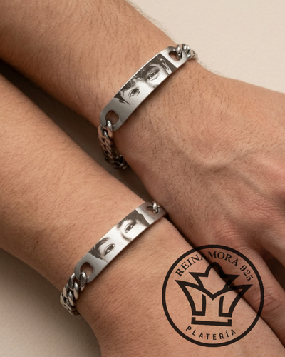Pulsera Acero Quirúrgico + Grabado Mirada