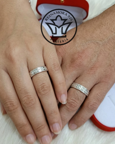 Alianzas Plata 925 Cinta 5mm Guardas Lazo