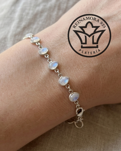 Pulsera Plata 925 Piedras Semipreciosas