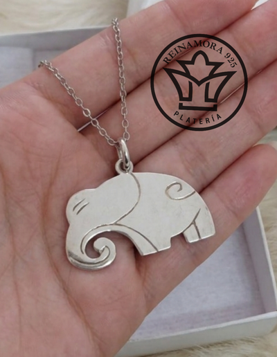 Dije Plata 925 Elefante Plano 6grs