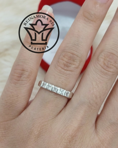 Anillo Plata 925 Cz Cintillo 2.7gr