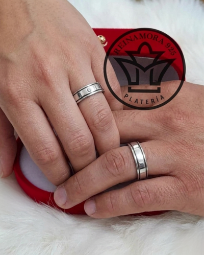 Alianzas Plata 925 Cinta 5mm 2 Líneas Cz