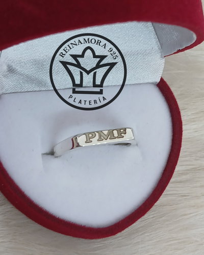 Anillo Plata 925 Sello Fino 3.5grs + Grabado Nombre