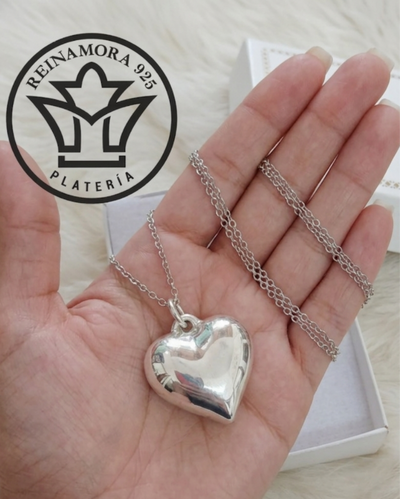 Dije Plata 925 Corazón Panzón 28mm 5.2grs