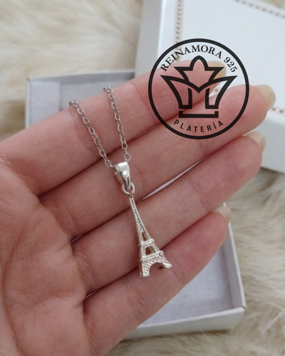 Dije Plata 925 Torre Paris 22mm 2grs