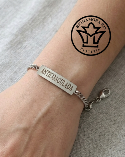 Pulsera Acero Quirúrgico Identificatoria + Grabado Alergia