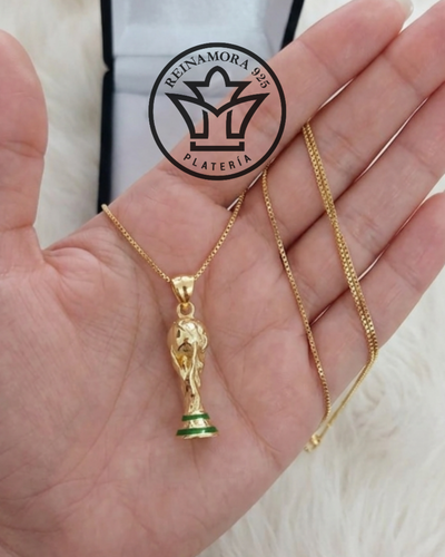 Dije Plata 925 Bañado Oro Copa 5.3grs