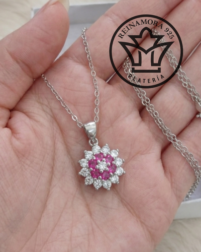 Dije Plata 925 Rodinado Oro Blanco
