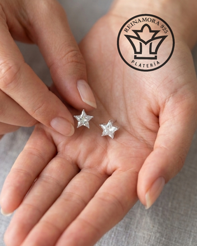 Aros Acero Quirúrgico Cz Estrella 7mm