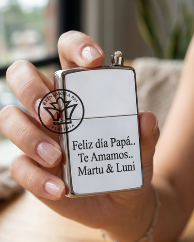 Encendedor Metal + Grabado Texto