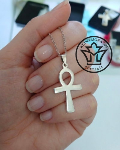Dije Plata 925 Cruz Egipcia 30mm 2grs