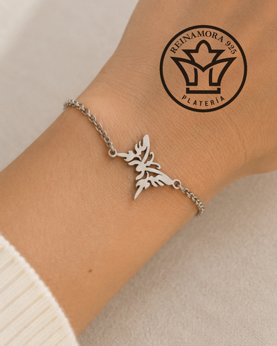 Pulsera Acero Quirúrgico Mariposa Calado