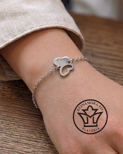 Pulsera Acero Quirúrgico Mariposa Cz
