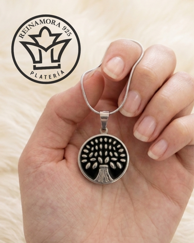 Dije Acero Quirúrgico Árbol Esmaltado 25mm