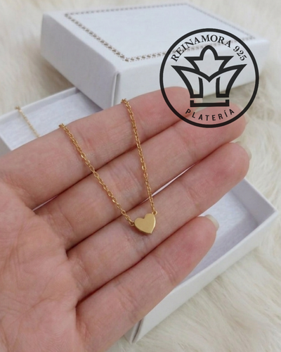 Gargantilla Acero Quirúrgico Dorado Dona Corazón 