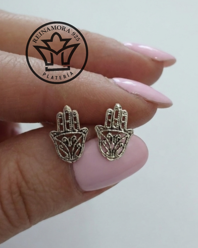 Aros Plata 925 Pasante Manito 1.5grs