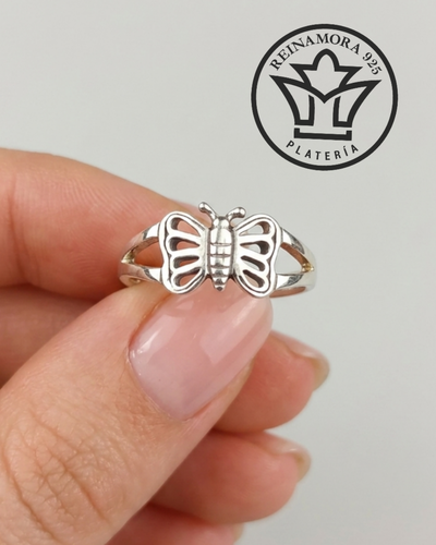 Anillo Plata 925 Mariposa Calada 2gr