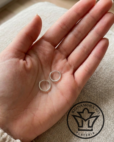 Aros Plata 925 Argollas 12mm