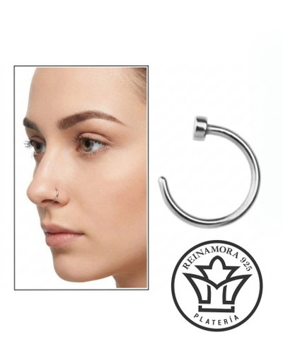 Piercing Acero Quirúrgico Argolla p/Nariz 