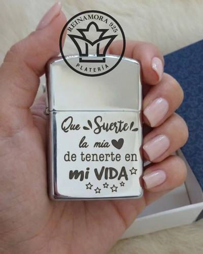 Encendedor Metal + Grabado Amistad 