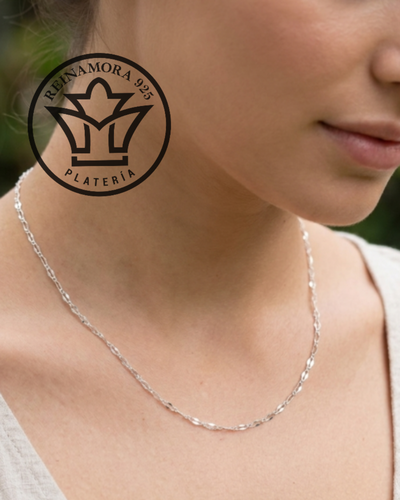 Cadena Plata 925 Crispeta Importada 2mm 50cm