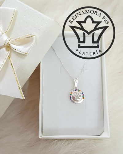 Juego Plata 925 Cadena + Dije Huellita Cz