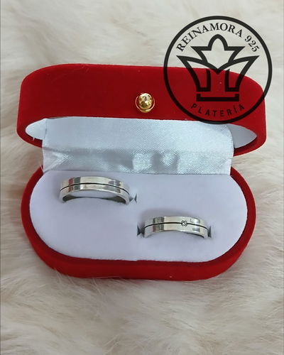 Alianzas Plata 925 cinta 5mm línea Cz