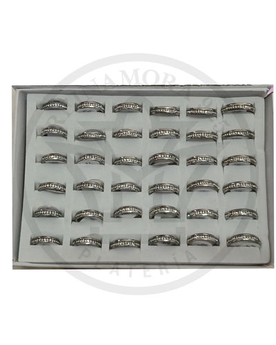 Anillo Acero Quirurgico Sin Fin Strass 