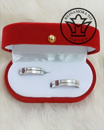 Alianzas Plata 925 cinta 5mm línea 