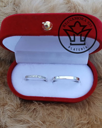Alianzas Plata 925 cinta 2.5mm Princesa