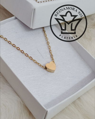 Gargantilla Acero Quirurgico Dorado Dona Corazon 