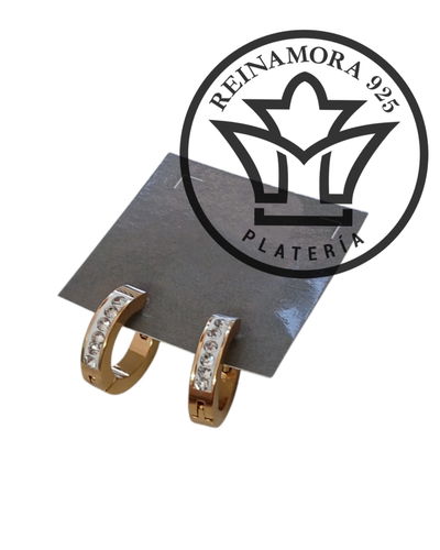 Aros acero Quirurgico Dorado Clip 13mm Multistrass