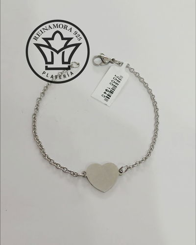 Pulsera Acero Quirúrgico identificatoria Corazón