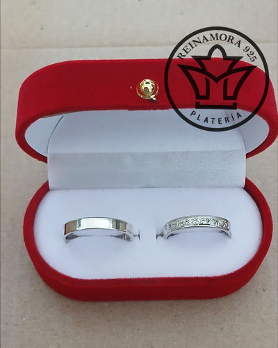 Alianzas Plata 925 cinta 3,5mm Princesa