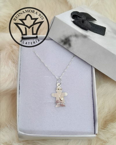 Juego Plata 925 Cadena + Dije nene/a