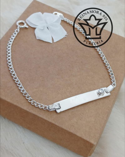 Pulsera Plata 925 Identificatoria Cz 