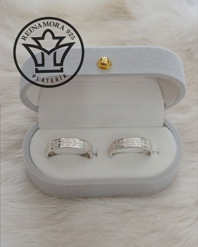 Alianzas Plata 925 cinta 5mm Guardas Olivos 