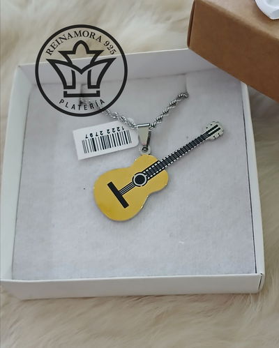 Dije Acero Quirúrgico Guitarra Criolla