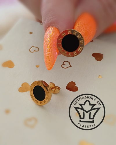 Aros Acero Quirurgico Dorado Bulgari 12mm