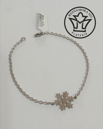 Pulsera Acero Quirúrgico Copo Nieve