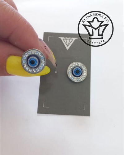 Aros Acero Quirúrgico Ojos Borde Strass