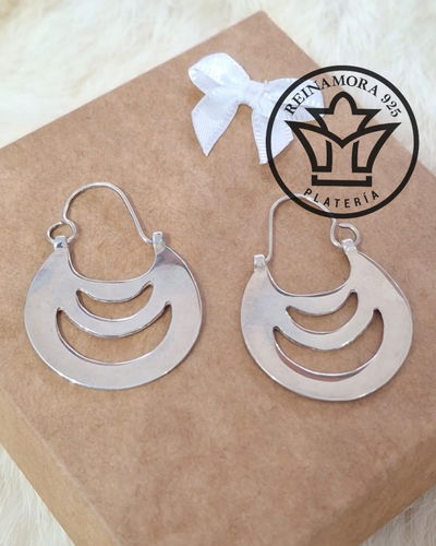 Aros Plata Colgantes Mapuche 6grs