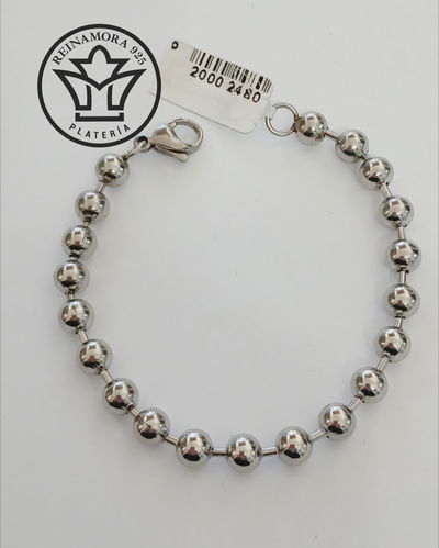 Pulsera Acero Quirúrgico Bolita 5mm