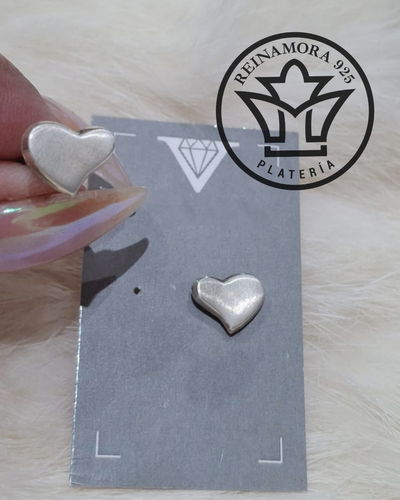 Aros Plata 925 Pasante Corazón 1.5grs