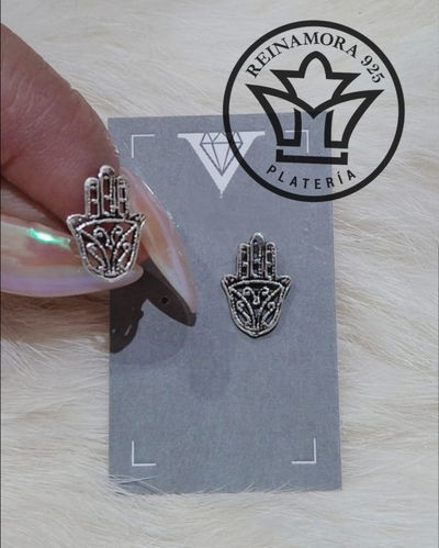 Aros Plata 925 Pasante Manito 1.5grs